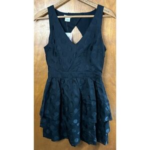 Urban Outfitters Cooperative Black Polka Dot Tiered Mini Dress NWT 4 Formal Y2K